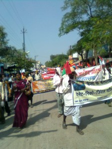 Adivasi Mahasabha rally in Raipur Adivasi Mahasabha rally in Raipur