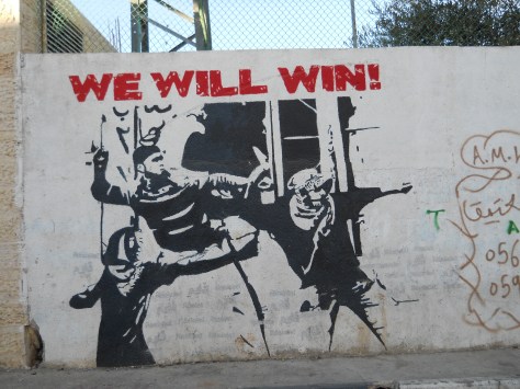 Liberation Graffitti on Wall in Ayda camp, Photos AN/NM