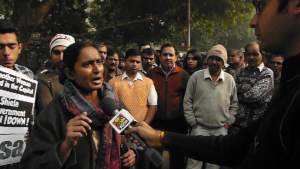 Kavita Krishnan, AIPWA speaking at Jantar Mantar