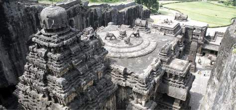 Kailasa Temple, reputed to be the zenith of rock-cut architecture, depicts Mount Kailash, the mythical abode of Lord Shiva.
