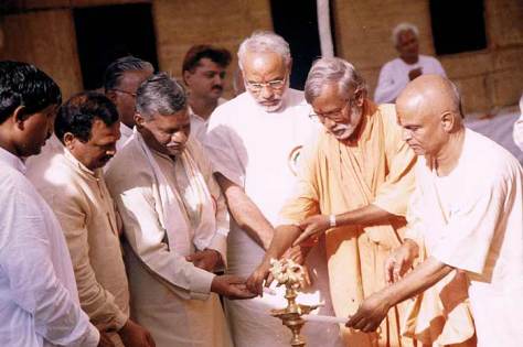 Swami Aseemanand (second from right): Terrorist?