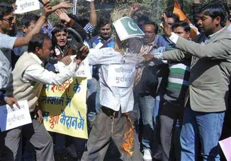 Reuters photo of a protest against Pakistan in India on Wednesday