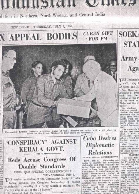 Part of the front page of the Hindustan Times on 2 July 1959