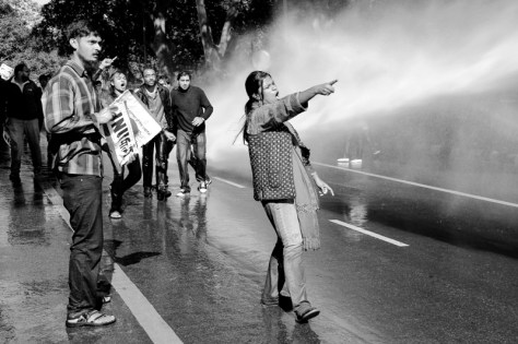 Anti Rape Protest at CM Shiela Dixit's House, Photo by Vijay Kumar