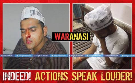 AAp activists attacked by Modi Thugs