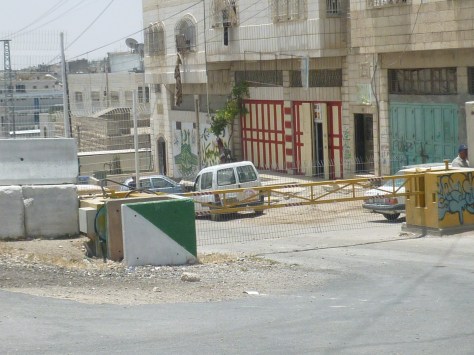 A Military Barrier Dividing a Neighbourhood