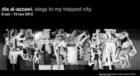 Elegy to My Tripped City - Large Format Painting Commemorating Sabra and Shatila by Dia El Azzawy, Collection of Tate Modern, London