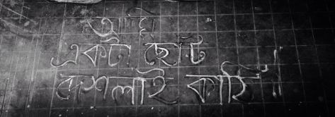 "I am a small match stick" - Graffiti on Jadavpur University Walls. Photograph by Ronny Sen