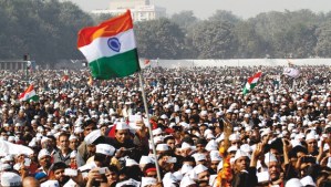 At Ramlila maidan, courtesy New Indian Express