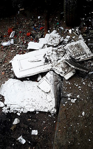 A Work of Art Vandalized at Gallerie One, Srinagar