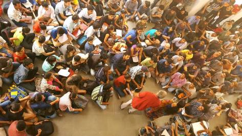 Gathering of Protesting Students of the Delhi College of Art