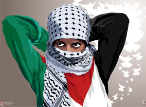 revolutionary woman intifada streetby Quadraro, image courtesy Deviant Art.