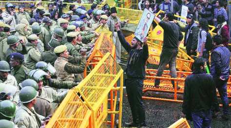 Ambedkar at the barricades, Express photo, courtesy Tashi Tobgyal