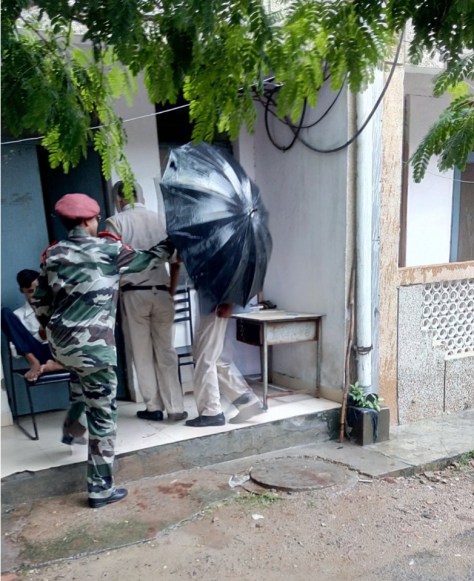 Policemen in JMI Campus