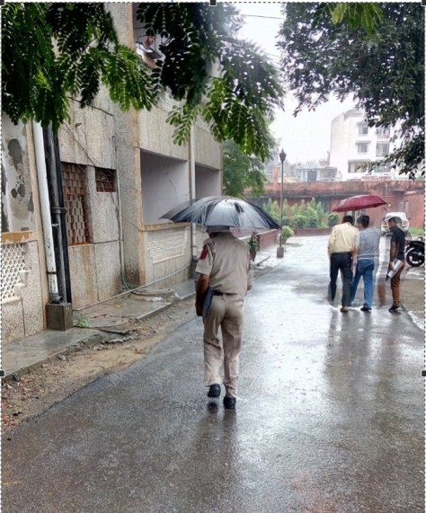 Policeman on Jamia Campus