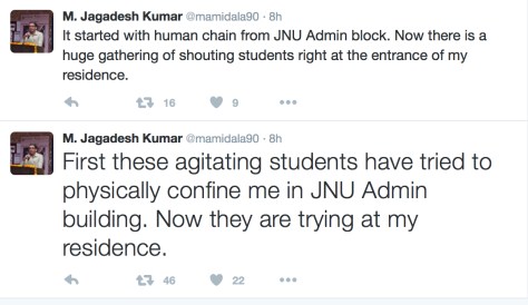 A Sample of Mamidala90's tweets while students gathered peacefully outside his residence. Is this what it felt like to hear Nero fiddle while Rome burnt?