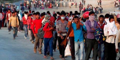 Workers, the long trek